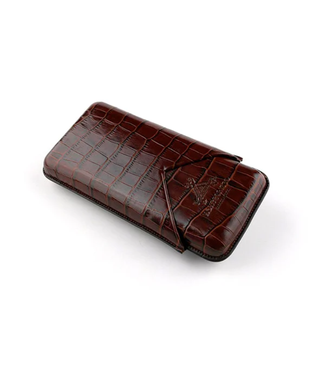 Montecristo Croco Pattern Leather Triple Cigar Case