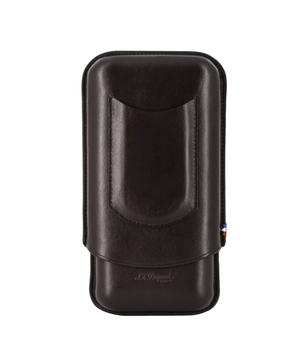S.T. Dupont 3 Cigar Case Brown Leather (Fits Lighter)