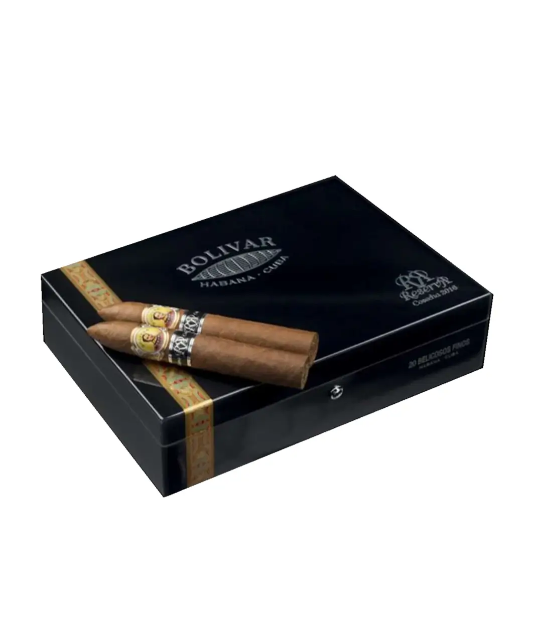 Bolivar Belicosos Finos Reserva Cosecha 2016 Cigar Box View 2 from AuCigars, premium Cuban cigar