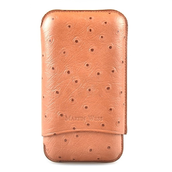 Martin Wess Ostrich Style Goatskin Cigar Case