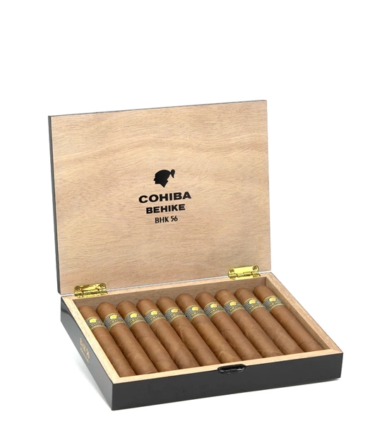 Cohiba Behike 56 Cigar Box of 10 close-up from AuCigars, premium Cuban cigar