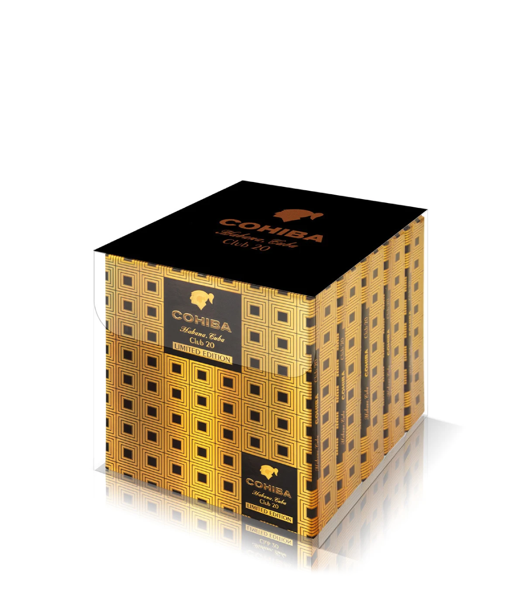 Cohiba Club 2020 Edition Cigar Box of 20 X 5 close-up from AuCigars, premium Cuban cigar