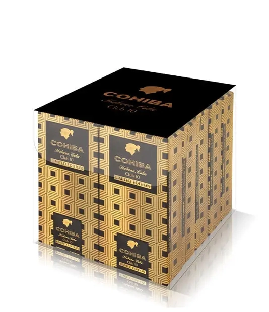 Cohiba Club 2020 Edition Cigar Box of 10 X 10 close-up from AuCigars, premium Cuban cigar