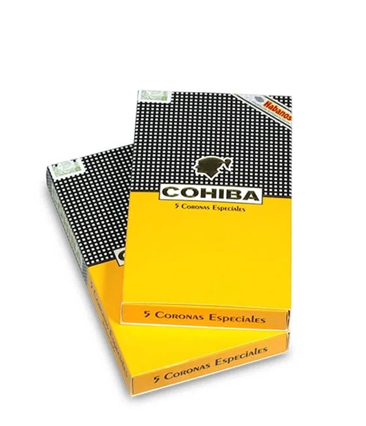 Cohiba Coronas Especiales C/P Cigar Box of 50 close-up from AuCigars, premium Cuban cigar