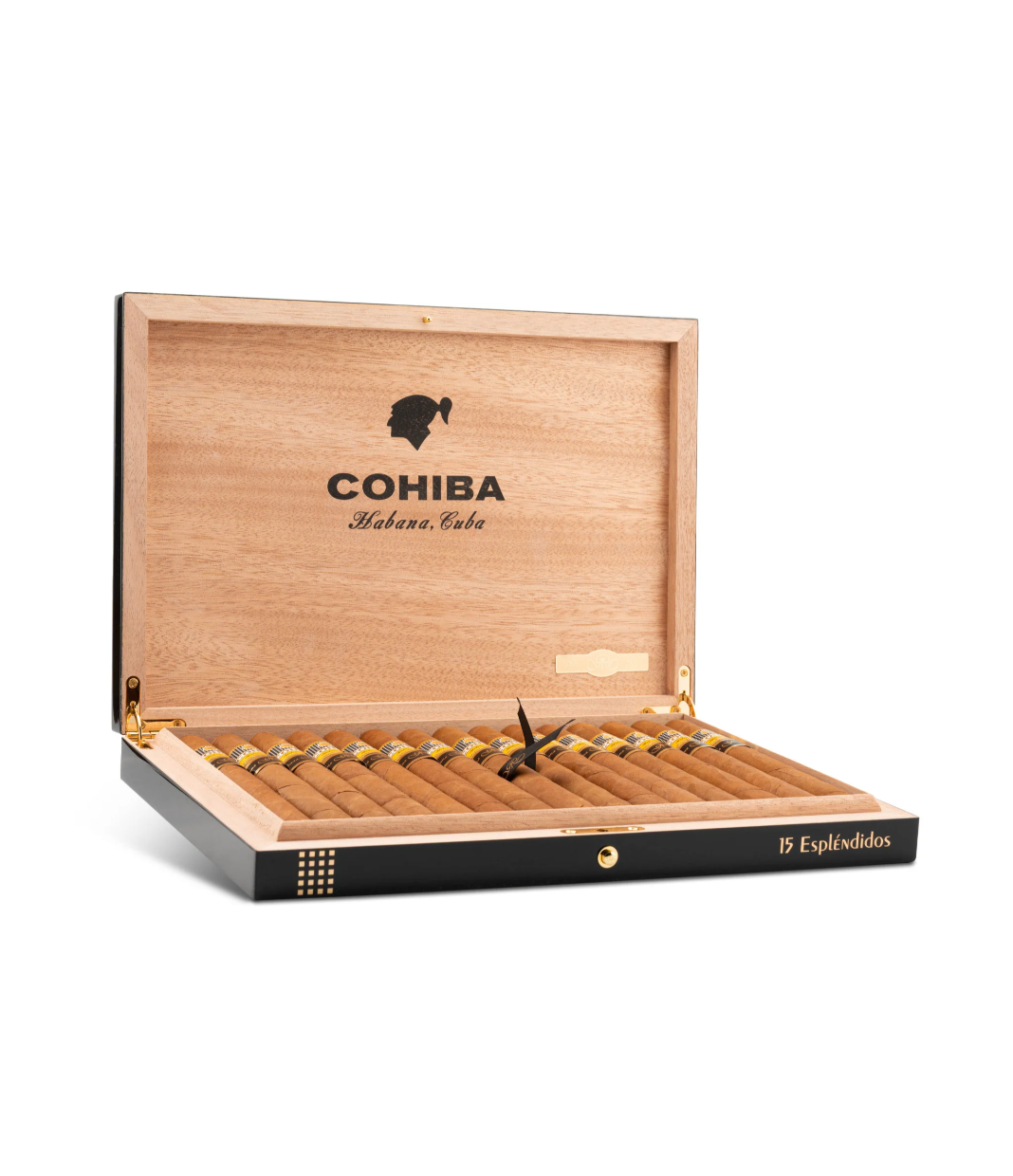 Cohiba Esplendidos Gran Reserva Cosecha 2017 Limited Edition Cigar Box of 15 close-up from AuCigars, premium Cuban cigar