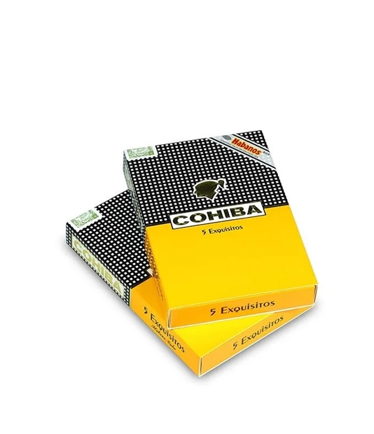 Cohiba Exquisitos C/P Cigar Box of 25 close-up from AuCigars, premium Cuban cigar
