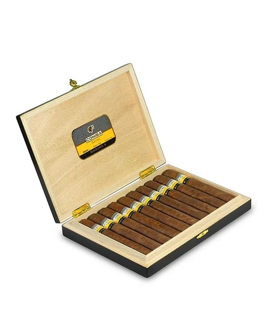 Cohiba Maduro 5 Genios Cigar Box of 10 close-up from AuCigars, premium Cuban cigar