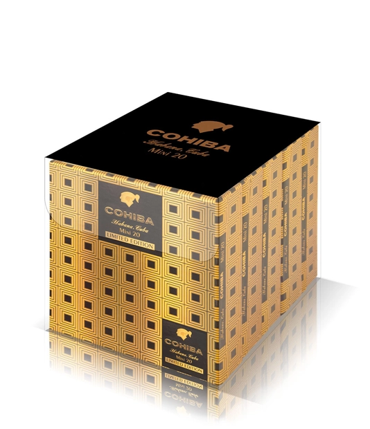 Cohiba Mini 2020 Edition Cigar Box of 20 X 5 close-up from AuCigars, premium Cuban cigar