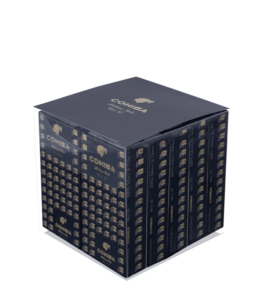 Cohiba Mini 2023 Edition Cigar Box of 10 X 10 close-up from AuCigars, premium Cuban cigar