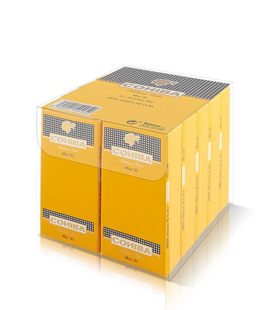 Cohiba Mini Cigar Box of 10 X 10 close-up from AuCigars, premium Cuban cigar