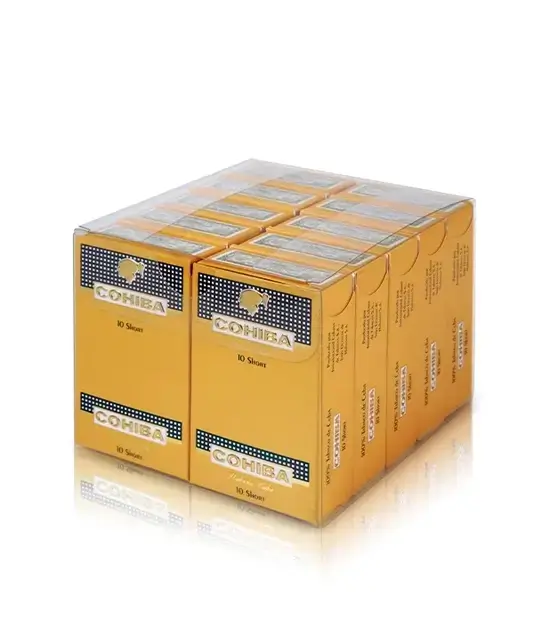 Cohiba Short Cigar Box of 10 X 10 close-up from AuCigars, premium Cuban cigar