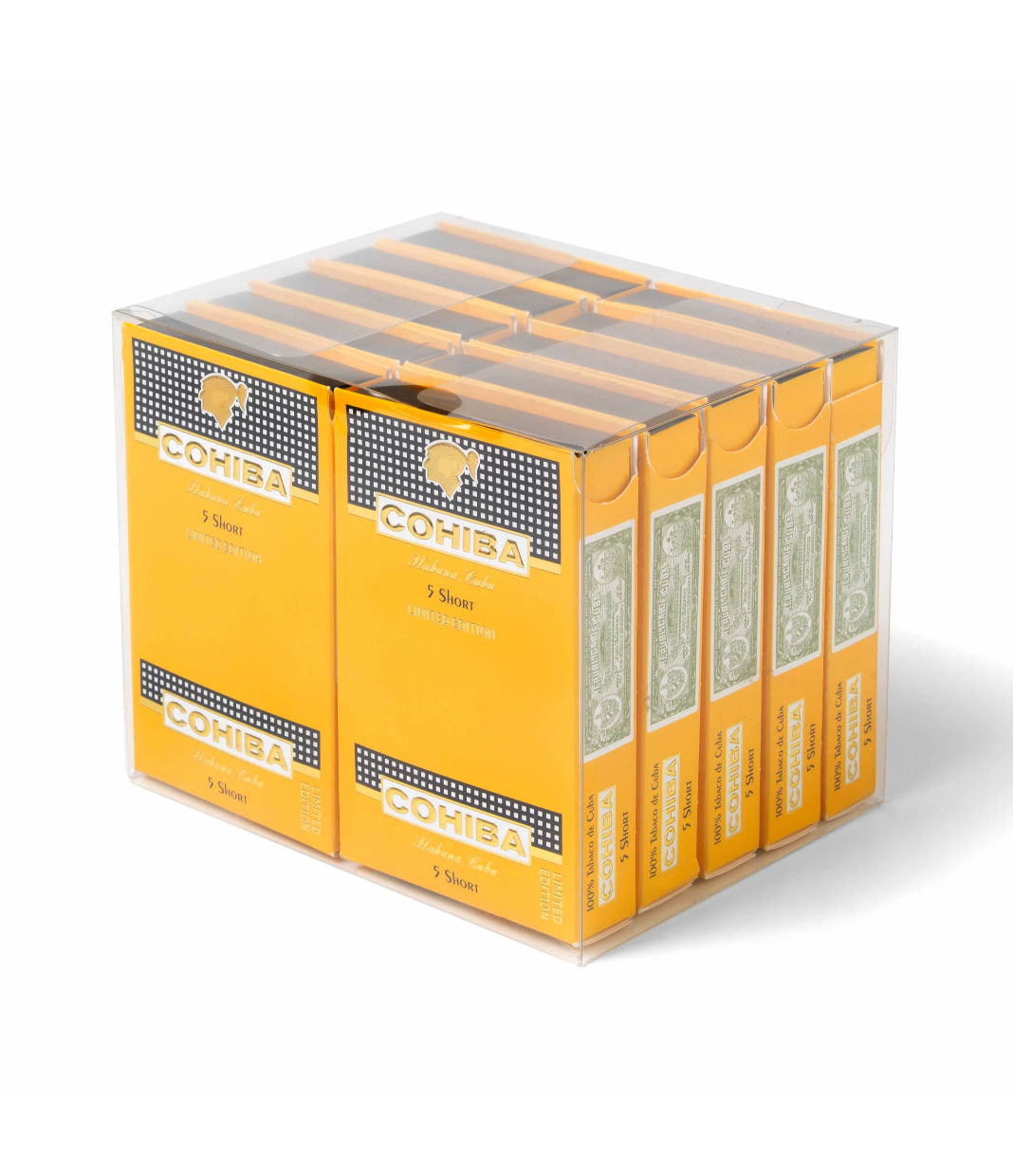 Cohiba Short 2025 Limited Edition Cigar Box of 5 X 10 close-up from AuCigars, premium Cuban cigar
