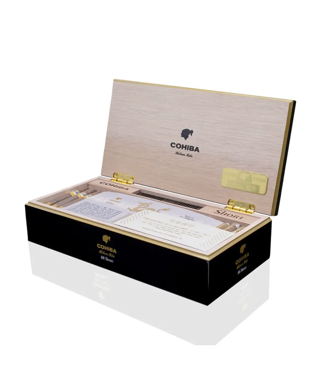 Cohiba Short Year Of The Dragon 2024 Gold Edition Cigar Box View 2 from AuCigars, premium Cuban cigar