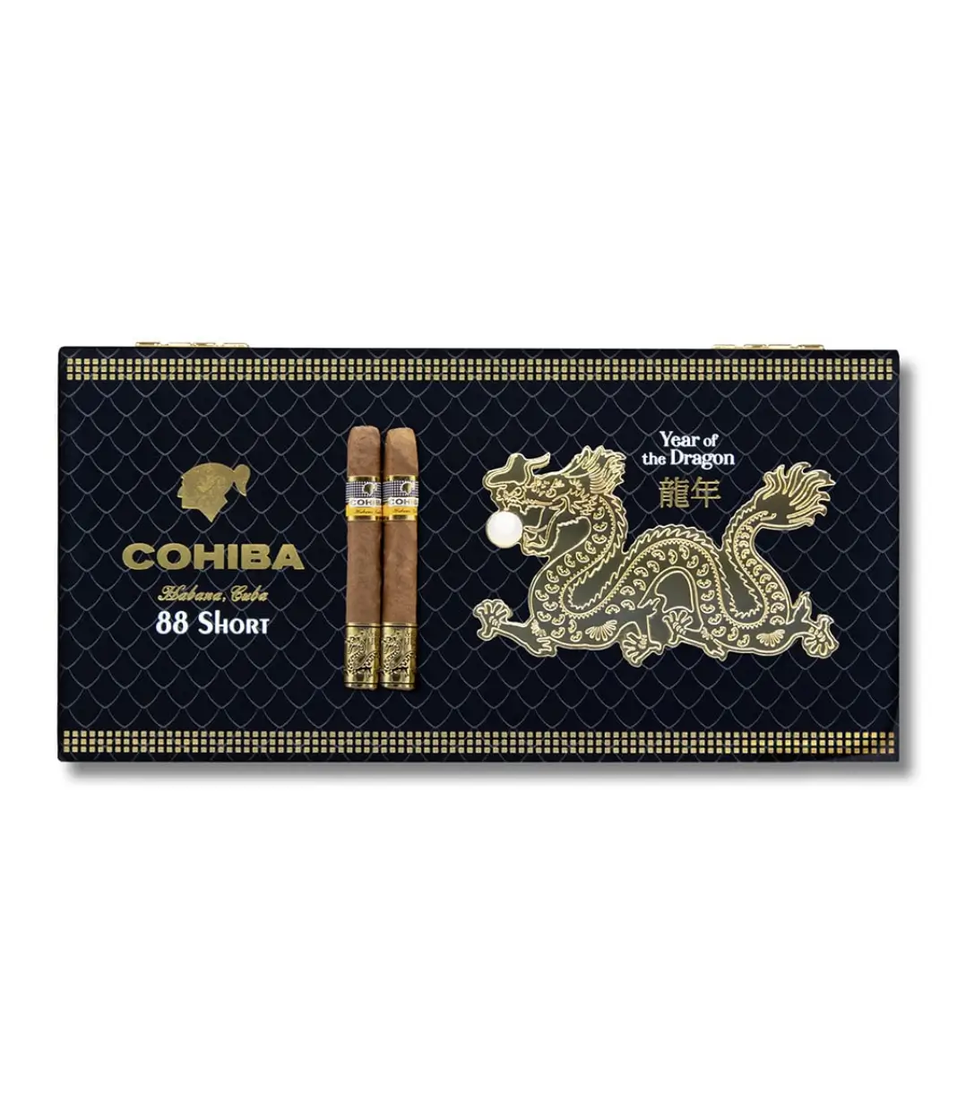 Cohiba Short Year Of The Dragon 2024 Gold Edition Cigar Box View 4 from AuCigars, premium Cuban cigar