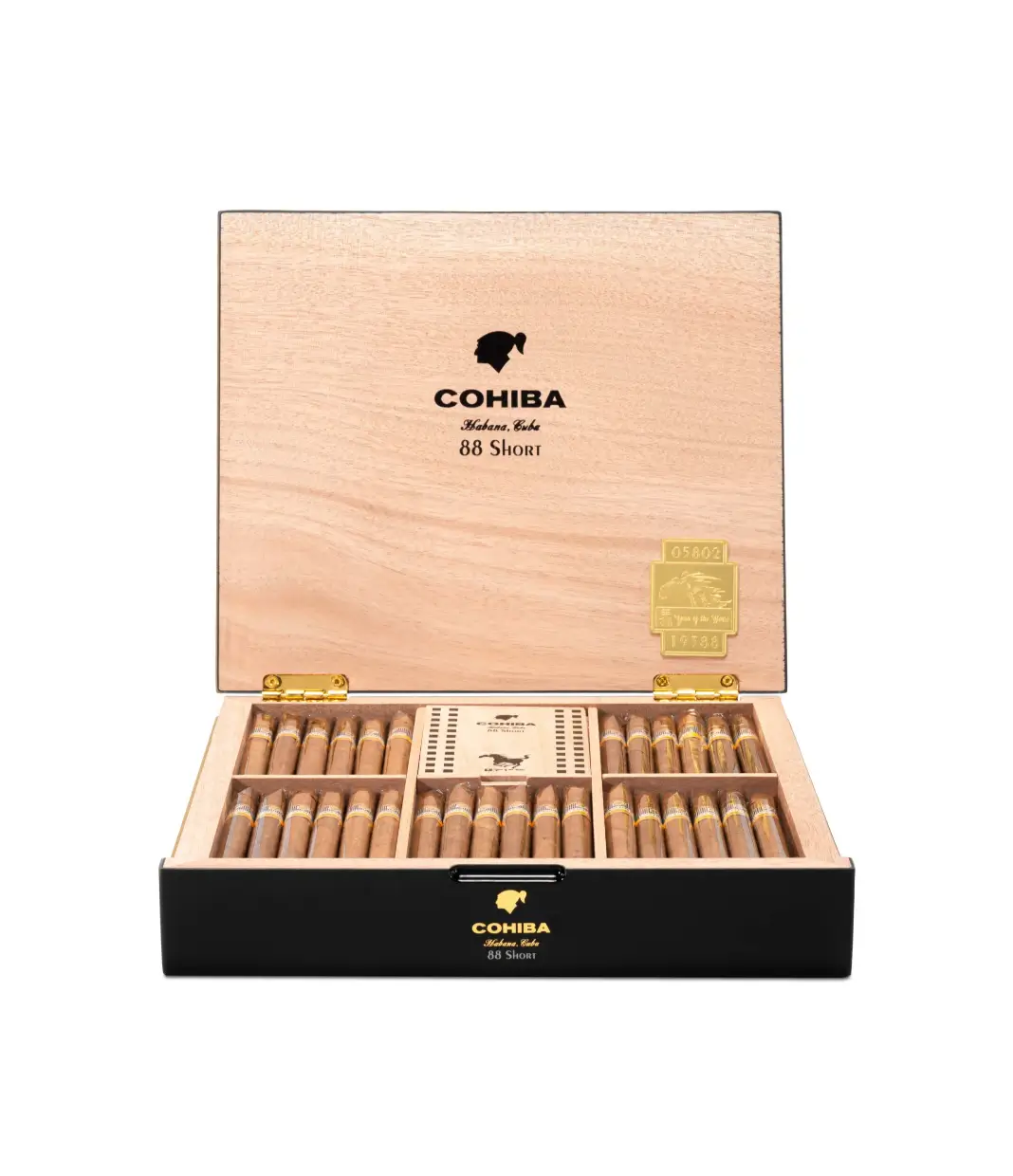Cohiba Short Year Of The Horse Gold Edition 2026 - Number 0006 Cigar Box View 2 from AuCigars, premium Cuban cigar
