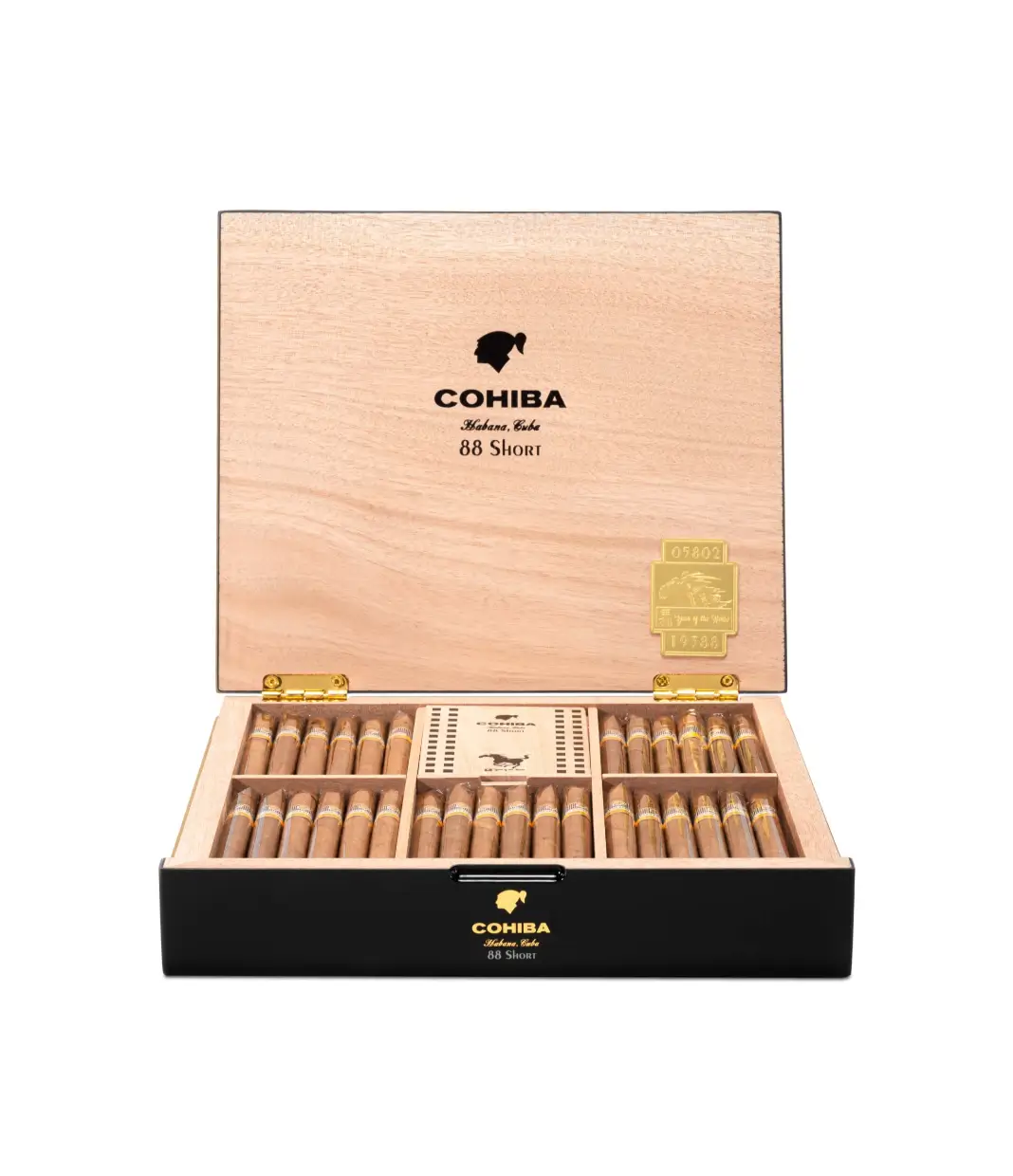 Cohiba Short Year Of The Horse Gold Edition 2026 Number 0088 Cigar Box View 3 from AuCigars, premium Cuban cigar