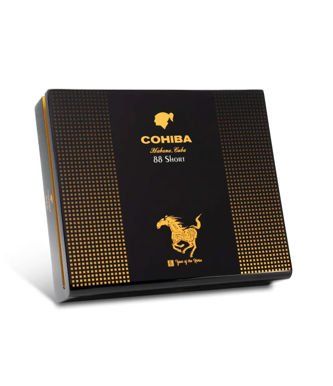 Cohiba Short Year Of The Horse Gold Edition 2026 Number 8888 Cigar Box View 2 from AuCigars, premium Cuban cigar