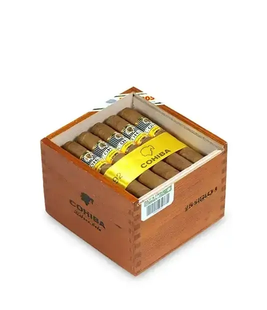 Cohiba Siglo I 2022 Vintage Cigar Box of 25 close-up from AuCigars, premium Cuban cigar