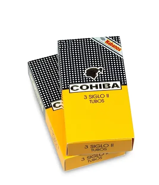 Cohiba Siglo II A/T (2021 Vintage) Cigar Box of 3 X 5 close-up from AuCigars, premium Cuban cigar