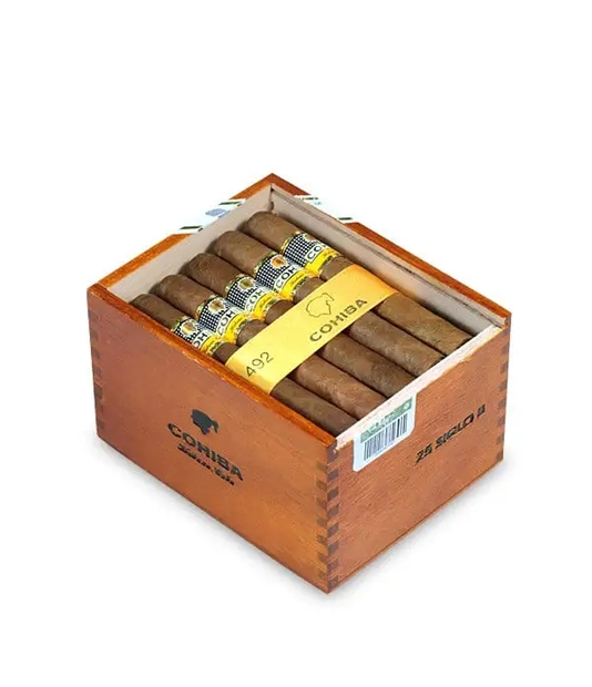 Cohiba Siglo II Cigar Box of 25 close-up from AuCigars, premium Cuban cigar