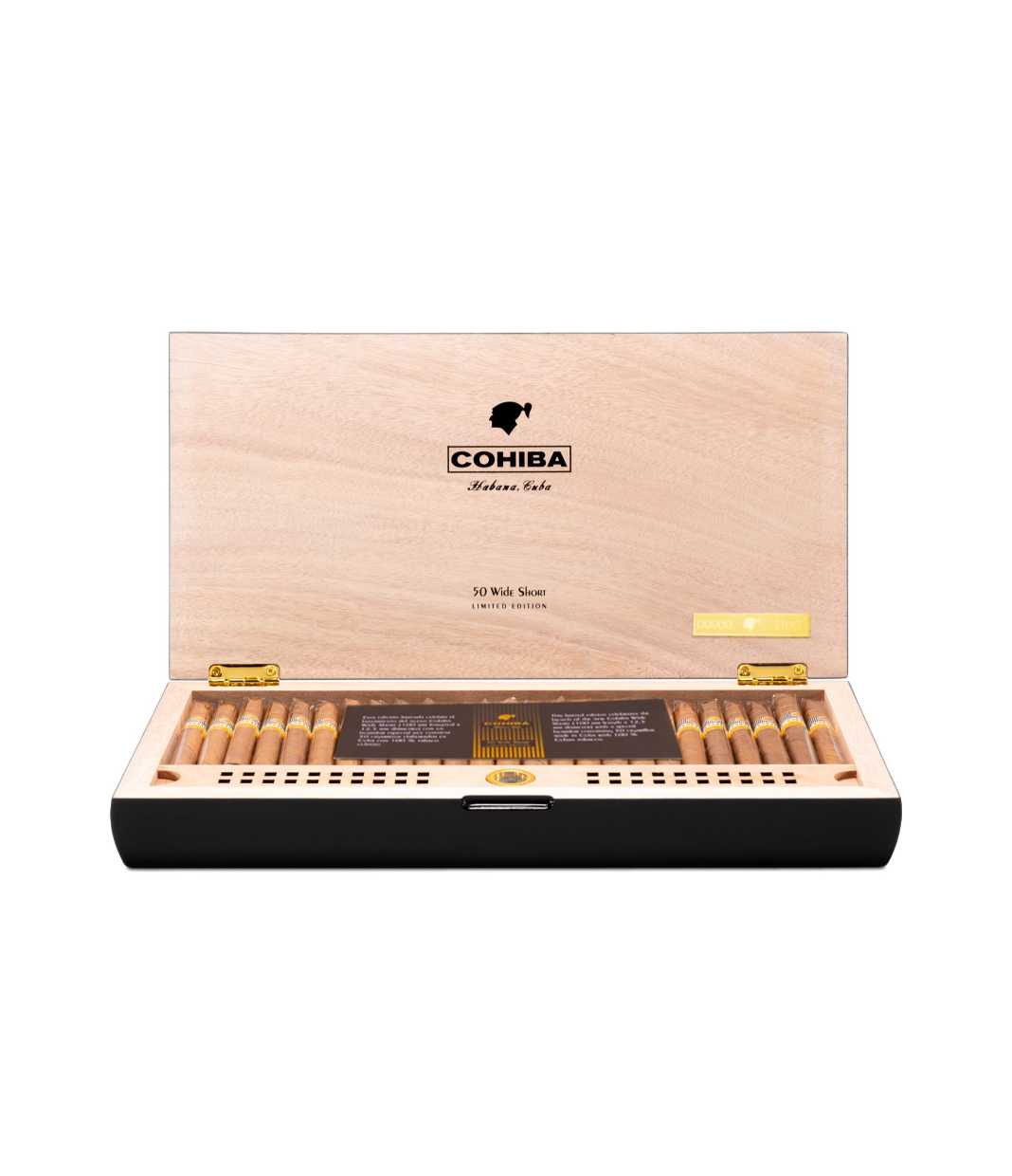 Cohiba Wide Short Humidor 2024 Limited Edition Special Number 01888 Cigar Box of Box of 50 close-up from AuCigars, premium Cuban cigar