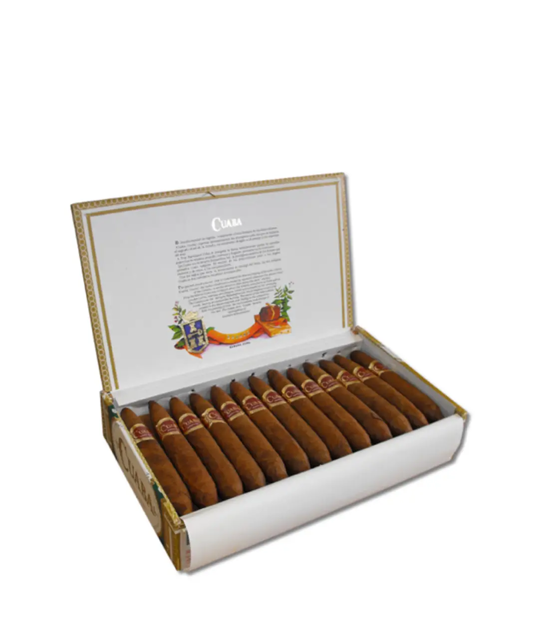 Cuaba Tradicionales Cigar Box of 25 close-up from AuCigars, premium Cuban cigar