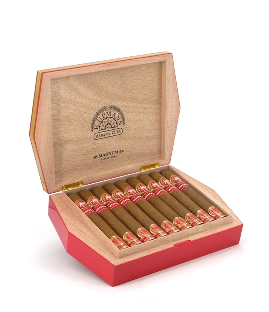 H. Upmann Magnum 52 The Year Of The Tiger Cigar Box of 18 close-up from AuCigars, premium Cuban cigar