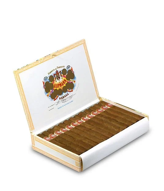 H. Upmann Petit Coronas Cigar Box of 25 close-up from AuCigars, premium Cuban cigar