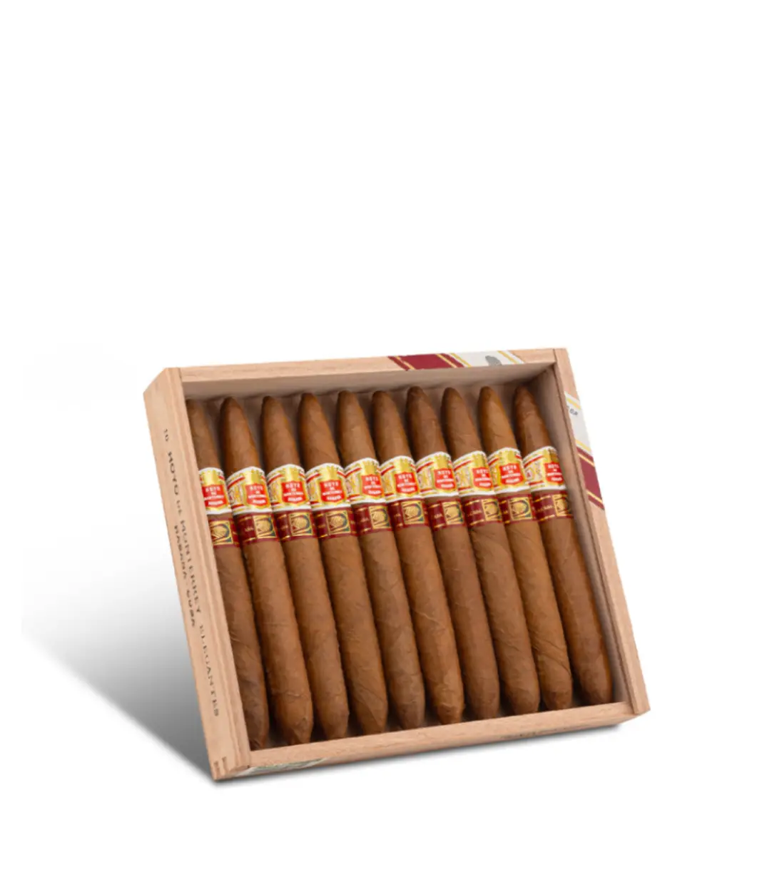 Hoyo de Monterrey Elegantes LCDH Cigar Box of 10 close-up from AuCigars, premium Cuban cigar
