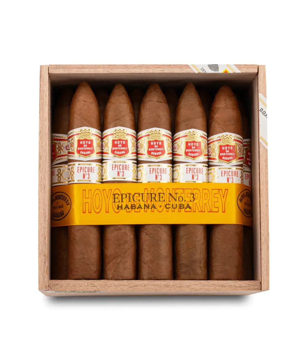 Hoyo De Monterrey Epicure No.3 Cigar Box View 2 from AuCigars, premium Cuban cigar