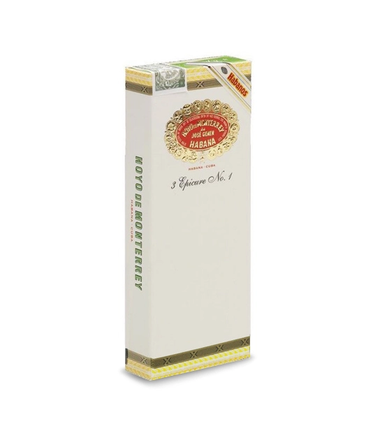 Hoyo De Monterrey Epicure No.1 C/P Cigar Box of 5 X 3 close-up from AuCigars, premium Cuban cigar