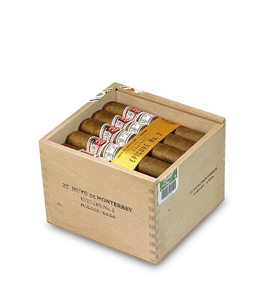 Hoyo De Monterrey Epicure No.2 Cigar Box of 25 close-up from AuCigars, premium Cuban cigar
