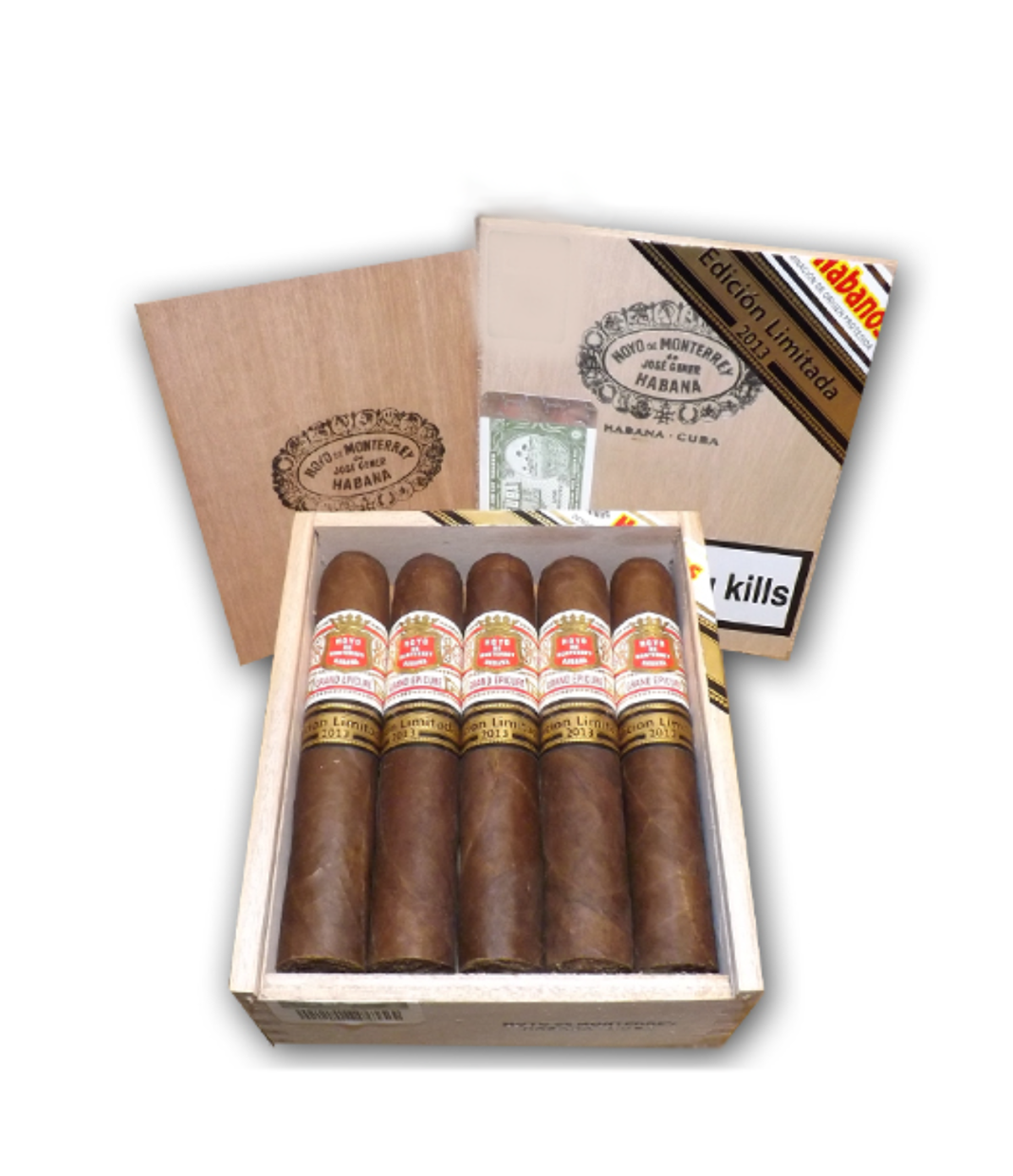Hoyo de Monterrey Grand Epicure Edición Limitada 2013 Cigar Box of 10 close-up from AuCigars, premium Cuban cigar
