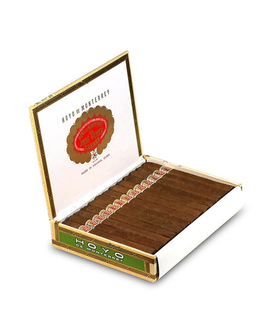 Hoyo De Monterrey Palmas Extra Cigar Box of 25 close-up from AuCigars, premium Cuban cigar