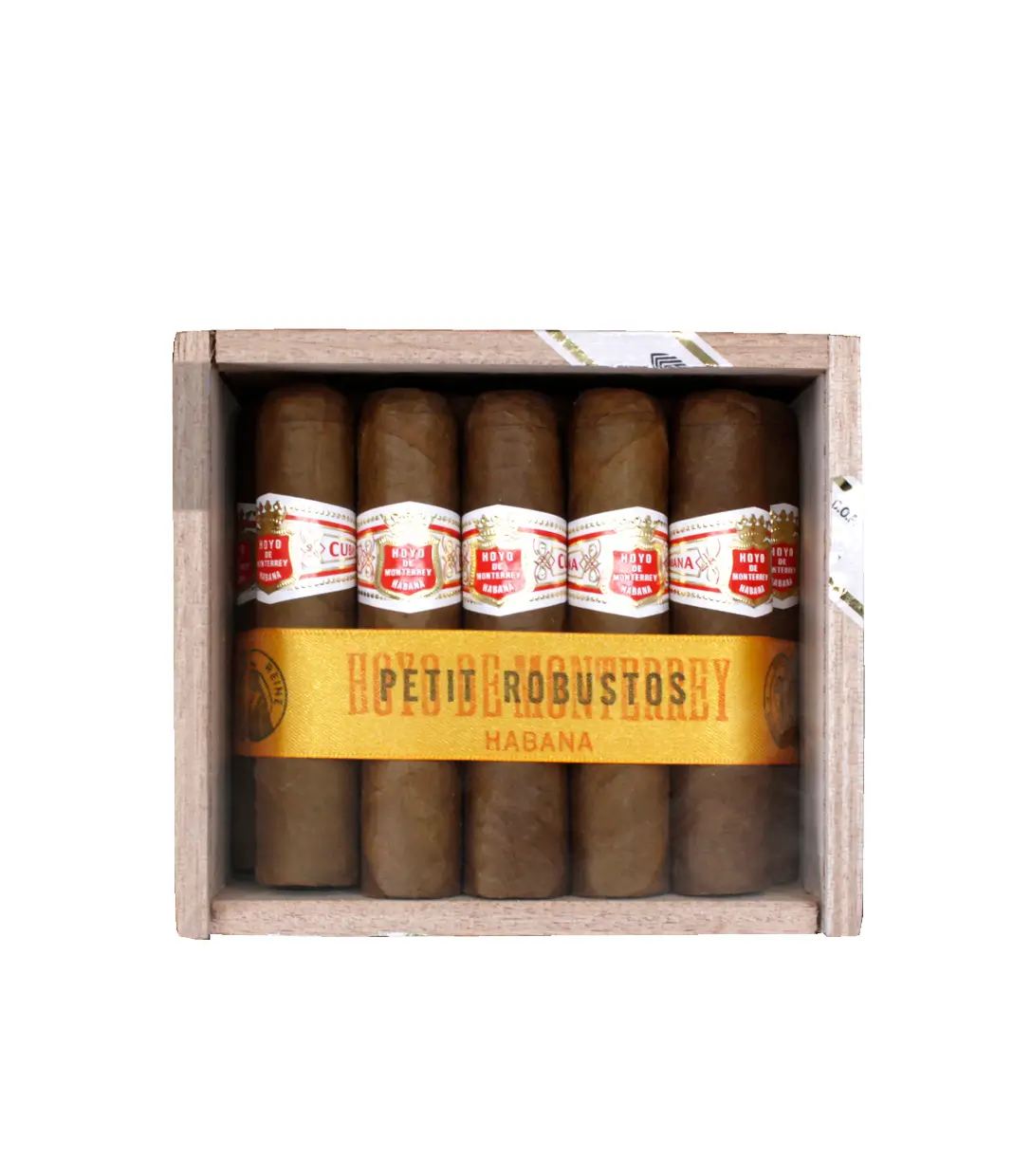Hoyo de Monterrey Petit Robustos Cigar Box View 2 from AuCigars, premium Cuban cigar