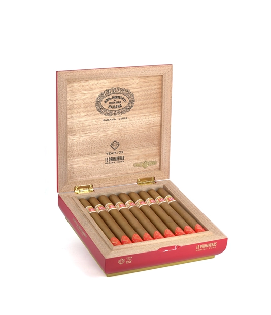 Hoyo De Monterrey Primaveras Year Of The Ox Limited Edition Cigar Box of 18 close-up from AuCigars, premium Cuban cigar
