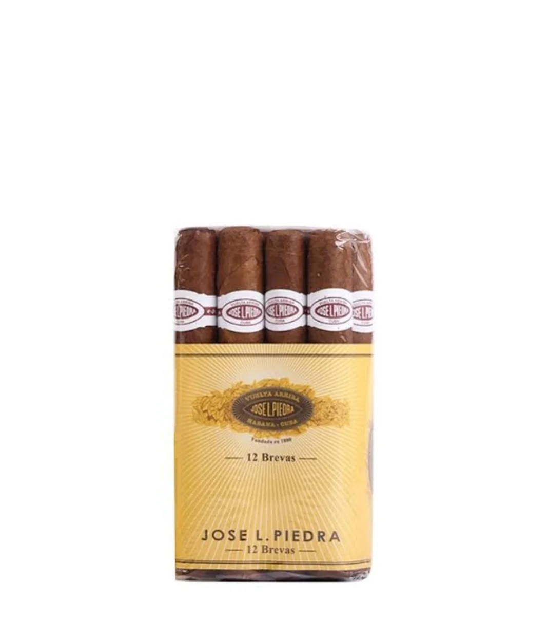 Jose L. Piedra Brevas Cigar Box of 25 close-up from AuCigars, premium Cuban cigar