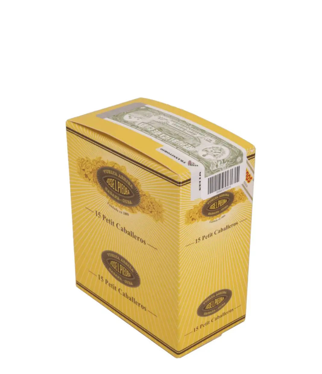 Jose L. Piedra Petit Caballeros Cigar Box of 3s X 5 close-up from AuCigars, premium Cuban cigar