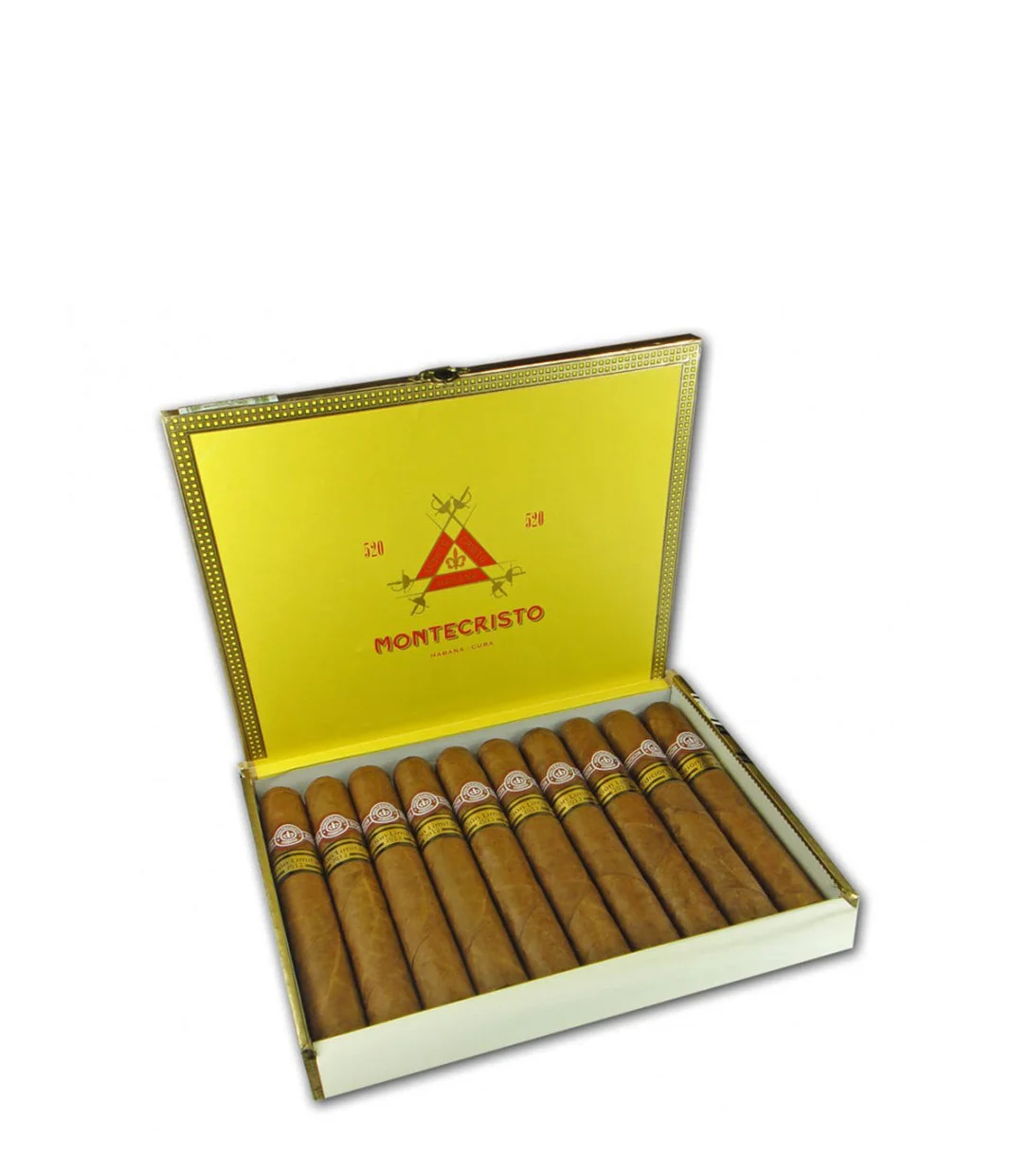 Montecristo 520 Edicion Limitada 2012 Cigar Box of 10 close-up from AuCigars, premium Cuban cigar