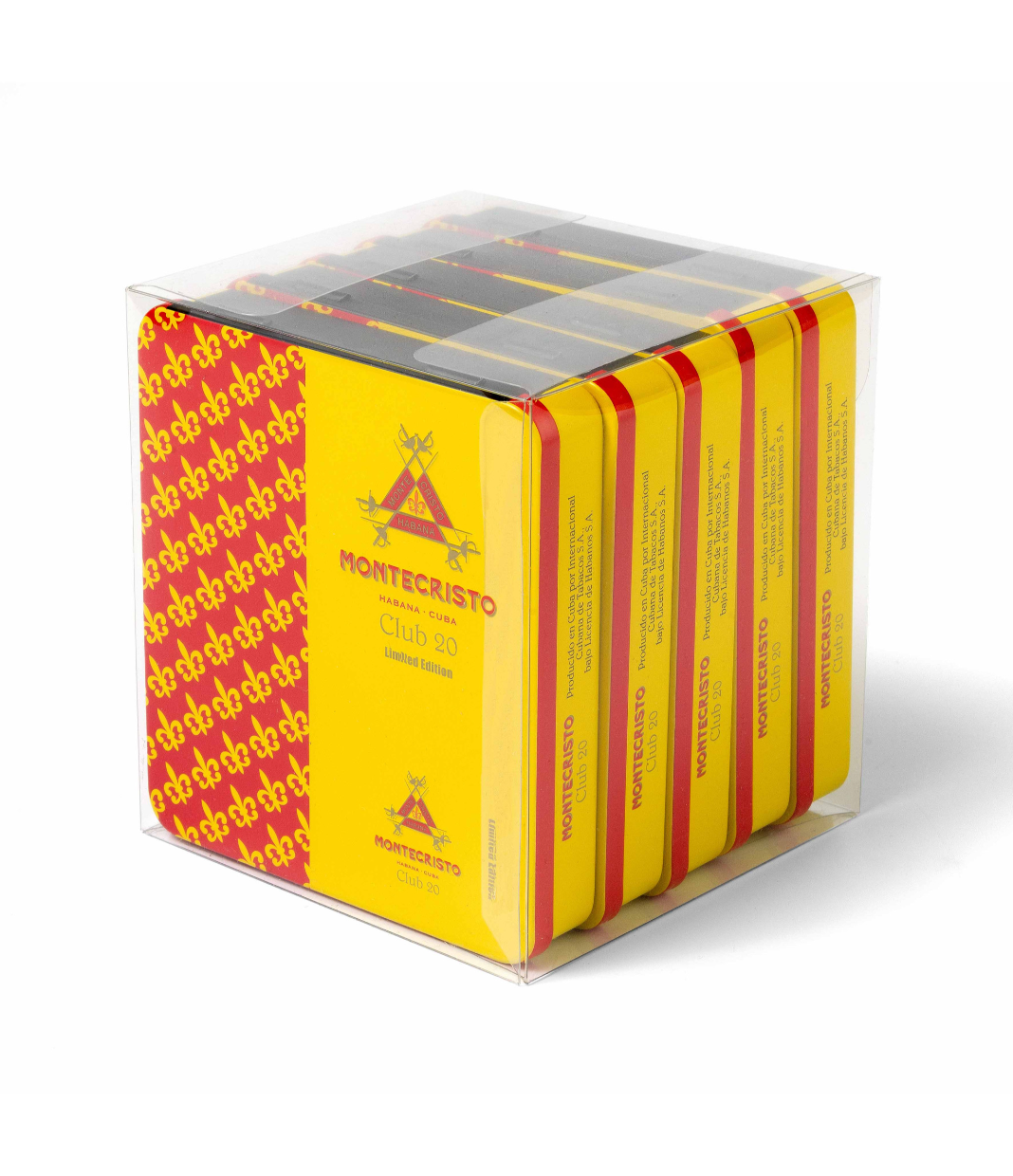 Montecristo Club 2025 Limited Edition Cigar Box of 20 X 5 close-up from AuCigars, premium Cuban cigar