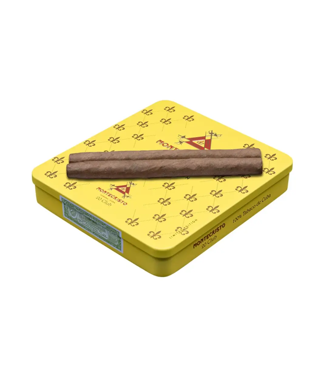 Montecristo Club Limited Edition Cigar Box View 2 from AuCigars, premium Cuban cigar