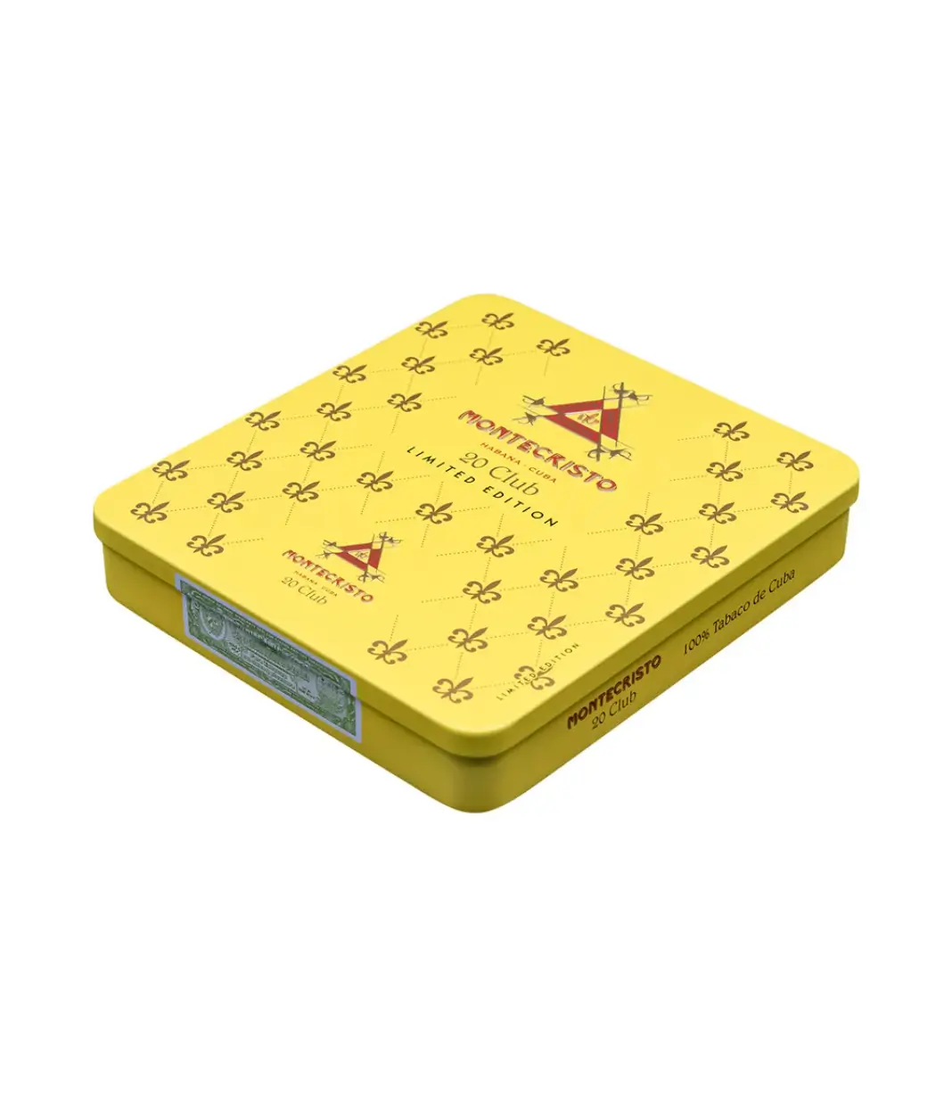 Montecristo Club Limited Edition Cigar Box View 3 from AuCigars, premium Cuban cigar