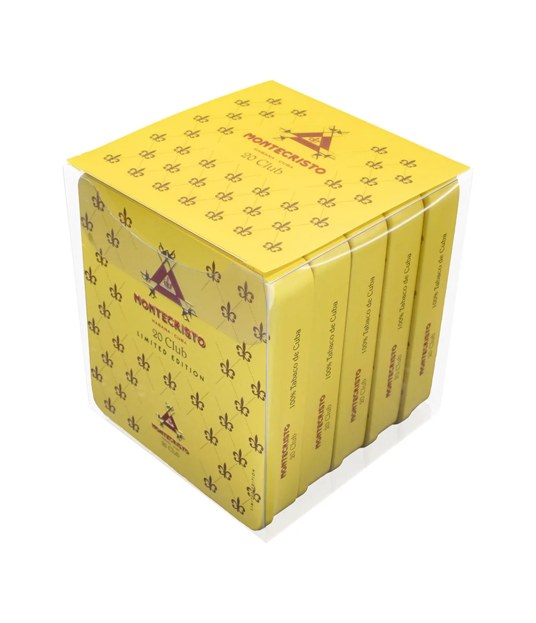 Montecristo Club Limited Edition Cigar Box of 10 X 10 close-up from AuCigars, premium Cuban cigar