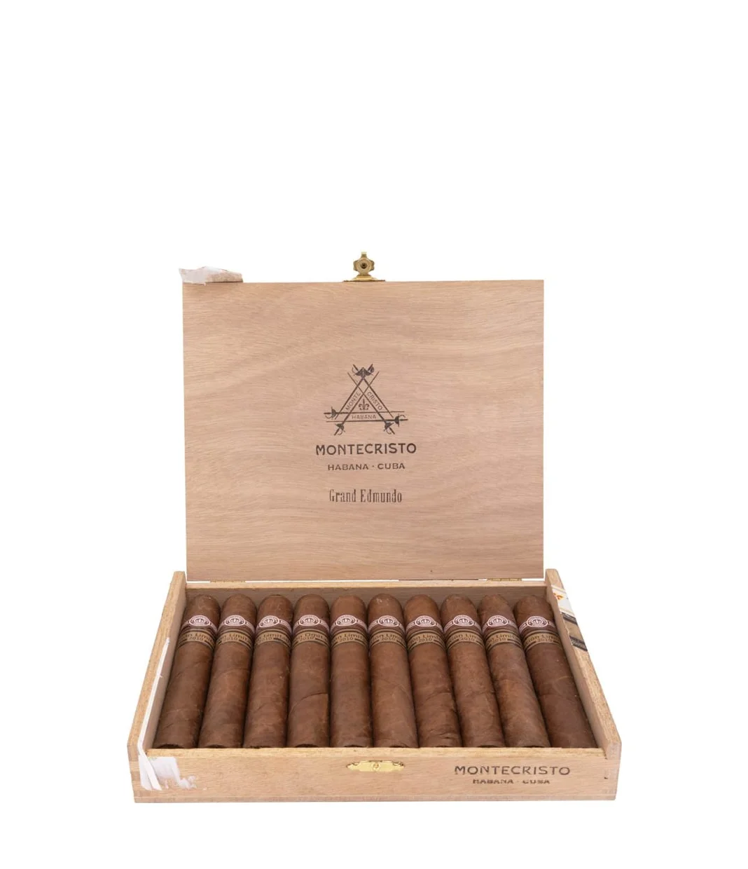 Montecristo Grand Edmundo Edicion Limitada 2010 Cigar Box of 10 close-up from AuCigars, premium Cuban cigar