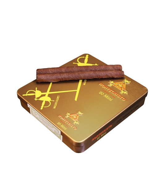 Montecristo Mini 2022 Edition Cigar Box of 10 X 10 close-up from AuCigars, premium Cuban cigar