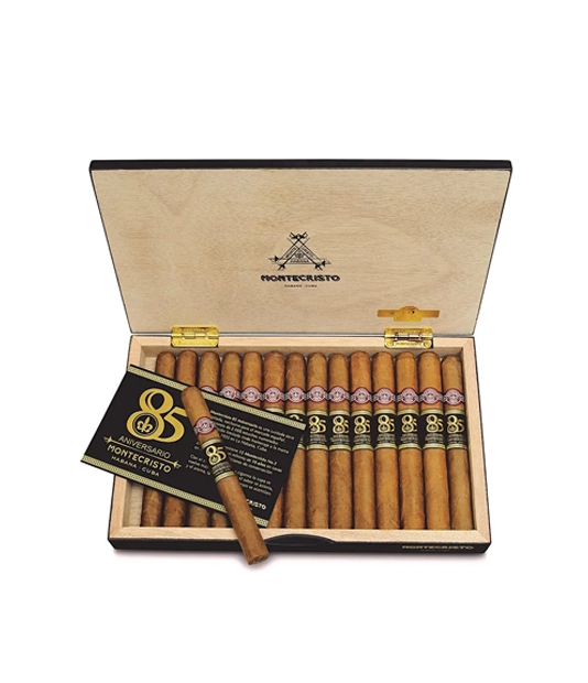 Montecristo No.3 85Th Anniversary 2020 Regional Edition Cigar Box of 15 close-up from AuCigars, premium Cuban cigar