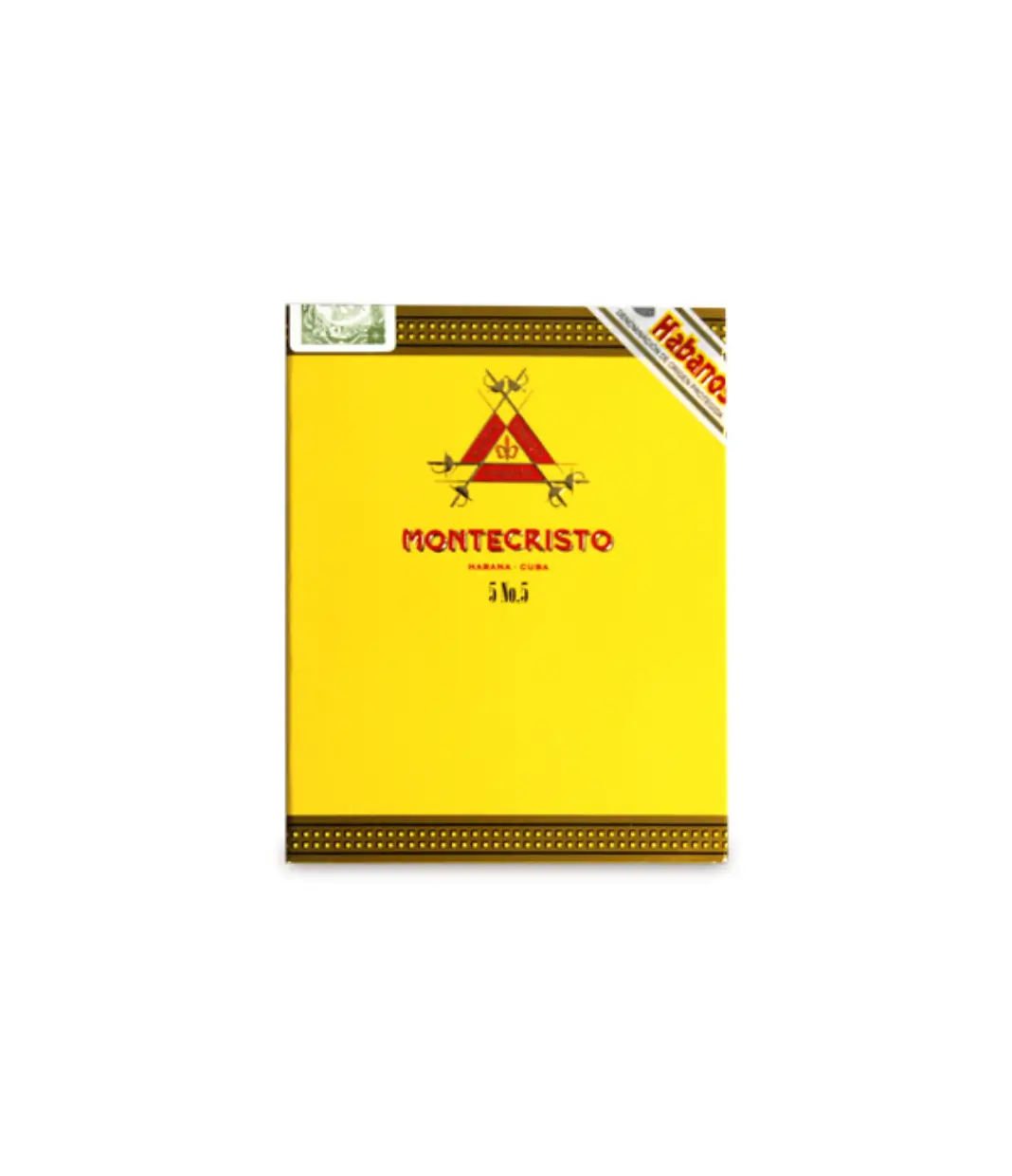 Montecristo No.5 C/P Cigar Box View 2 from AuCigars, premium Cuban cigar