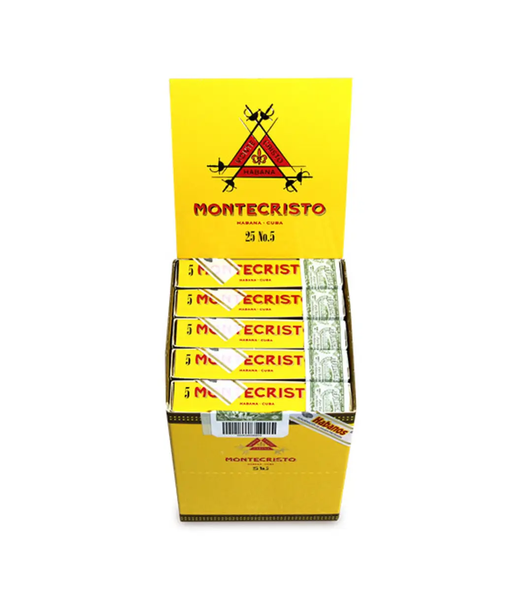 Montecristo No.5 C/P Cigar Box View 3 from AuCigars, premium Cuban cigar