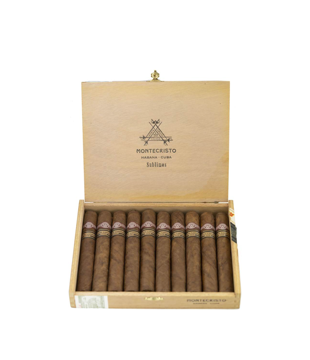 Montecristo Sublimes Edicion Limitada 2008 Cigar Box of 10 close-up from AuCigars, premium Cuban cigar