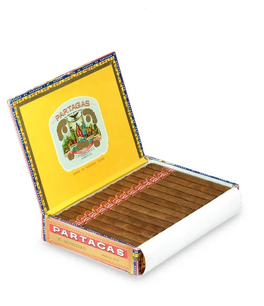 Partagas Aristocrats Cigar Box of 25 close-up from AuCigars, premium Cuban cigar